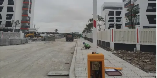 Lắp đặt Barie tại trường Lê Quý Đôn