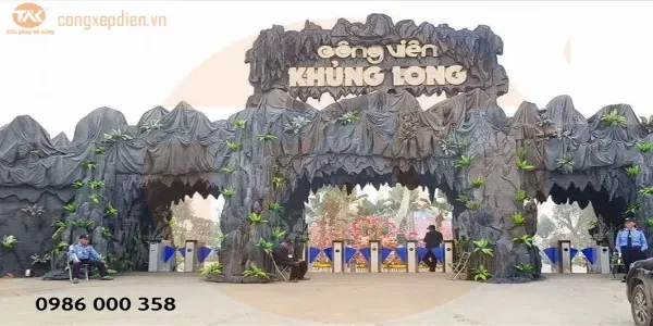 Lắp đặt hệ thống cửa phân làn tại Công viên khủng long Ninh Bình